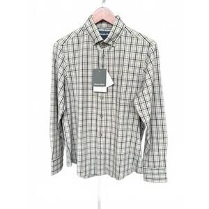 NEW MIZZEN + MAIN men's city flannel shirt in medium grey